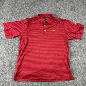 Amen‎ Corner Polo Shirt Mens Large Red Stripe Augusta National Masters Golf